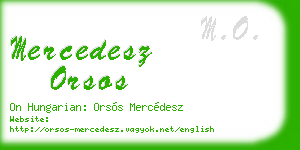 mercedesz orsos business card