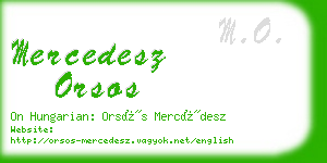 mercedesz orsos business card